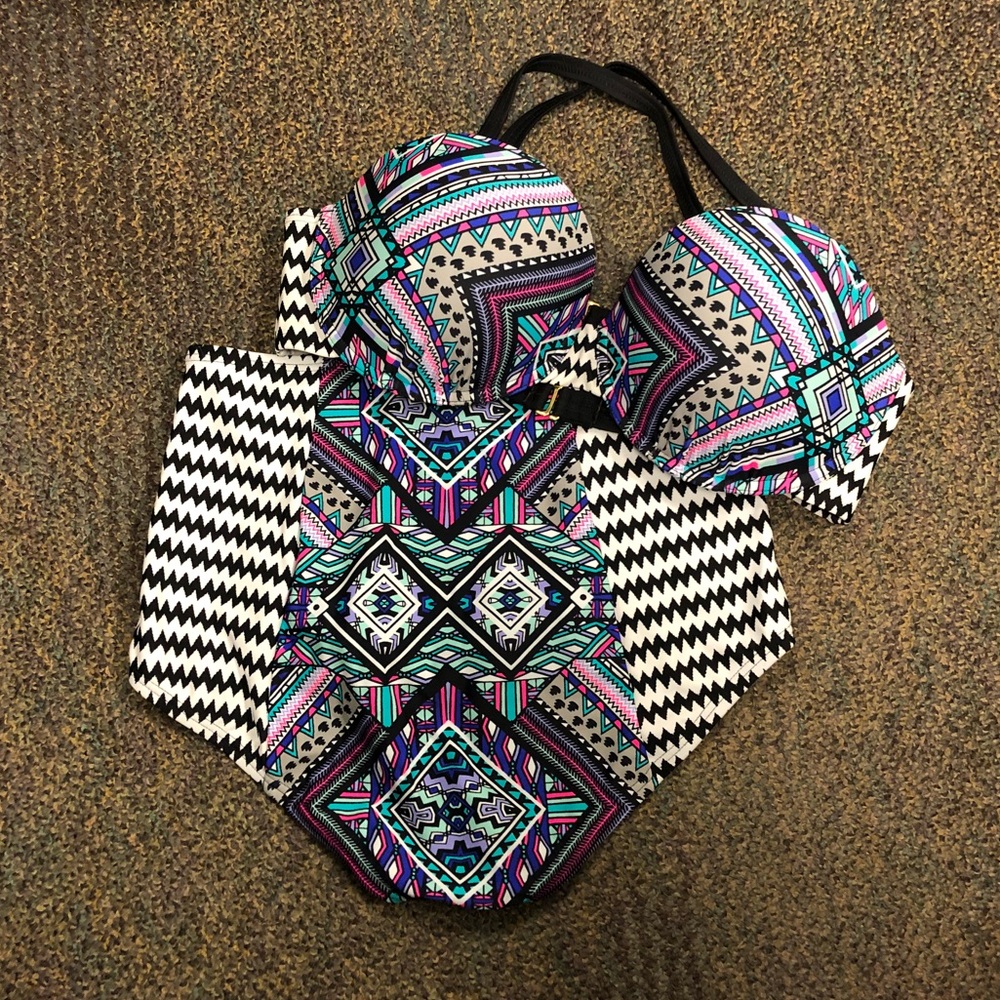 Swimsuits For All Aztec High-Waist Bikini - Picture 4 of 12